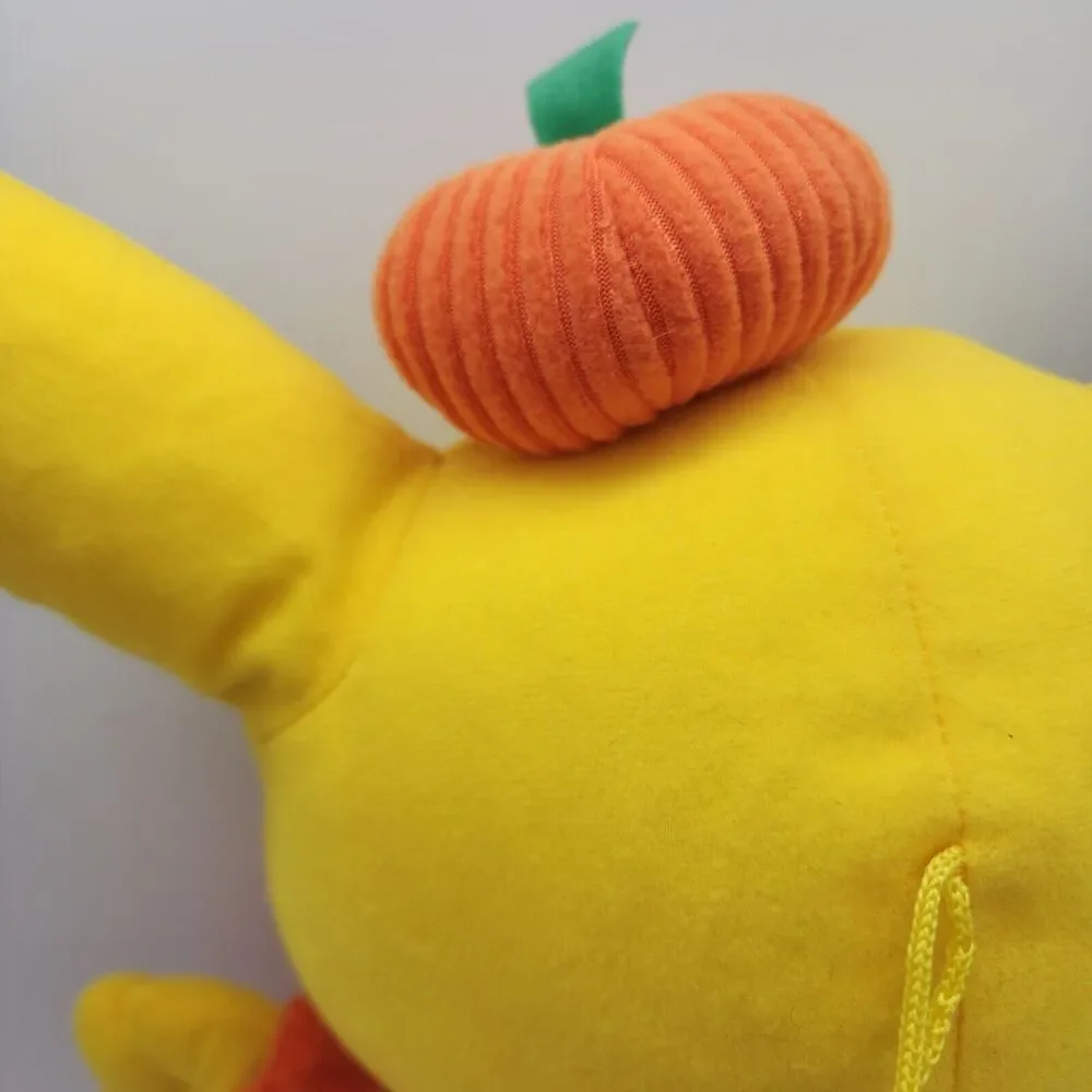 Pikachu Pokemon Halloween Pumpkin Plush 16” Red Cheeks Jack-O-Lantern Toy 2022